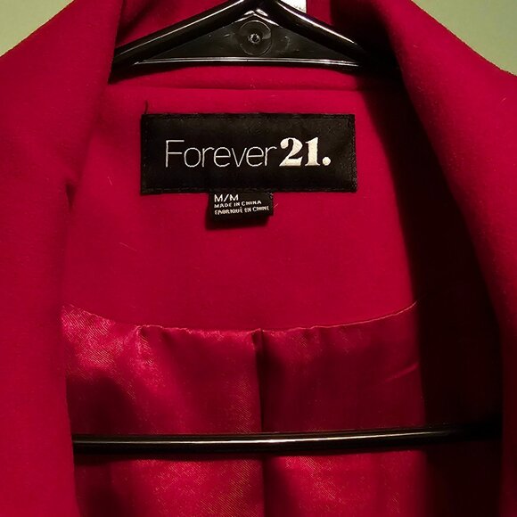 Forever 21 wool red jacket - Picture 3 of 3